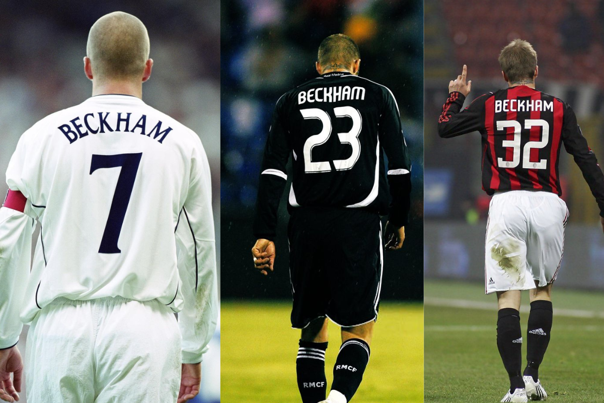 david beckham football number