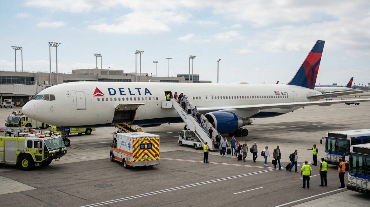 delta flight dl275 diverted lax