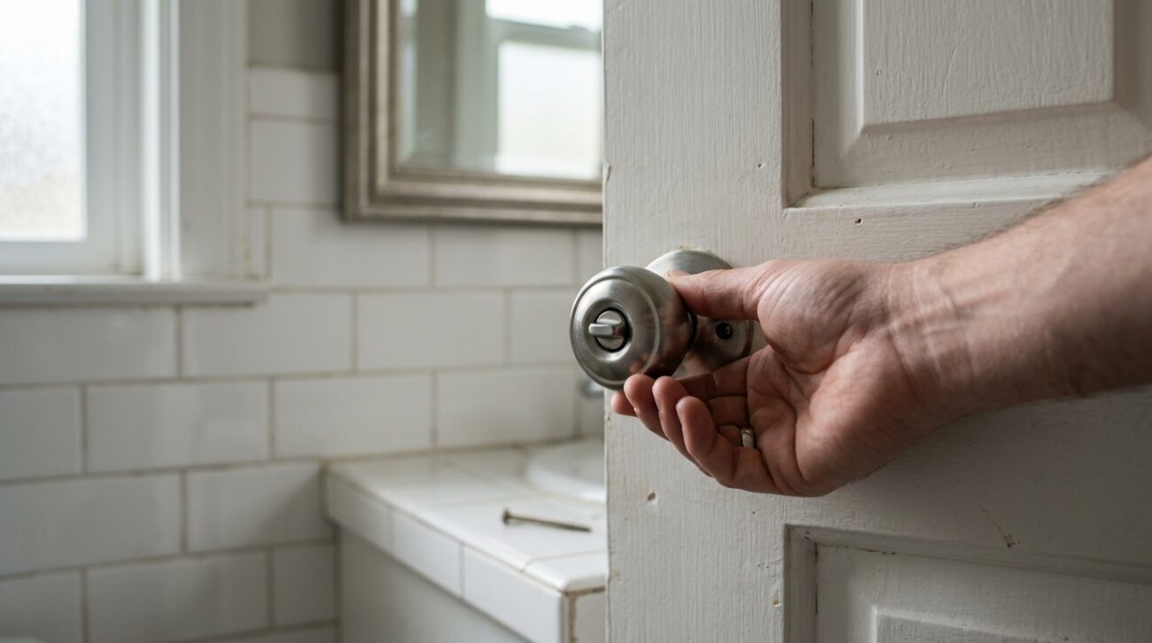 lock in bathroom